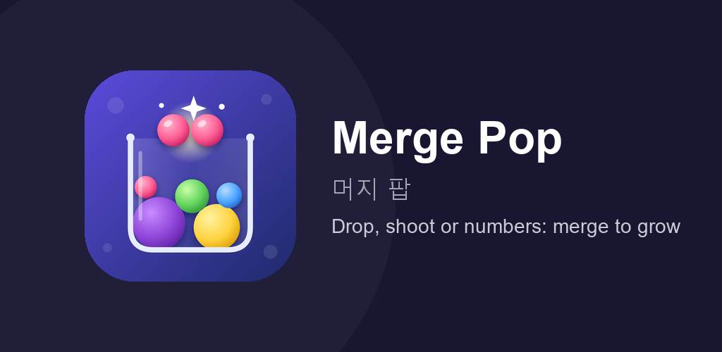 Merge Pop — Drop & Merge feature graphic
