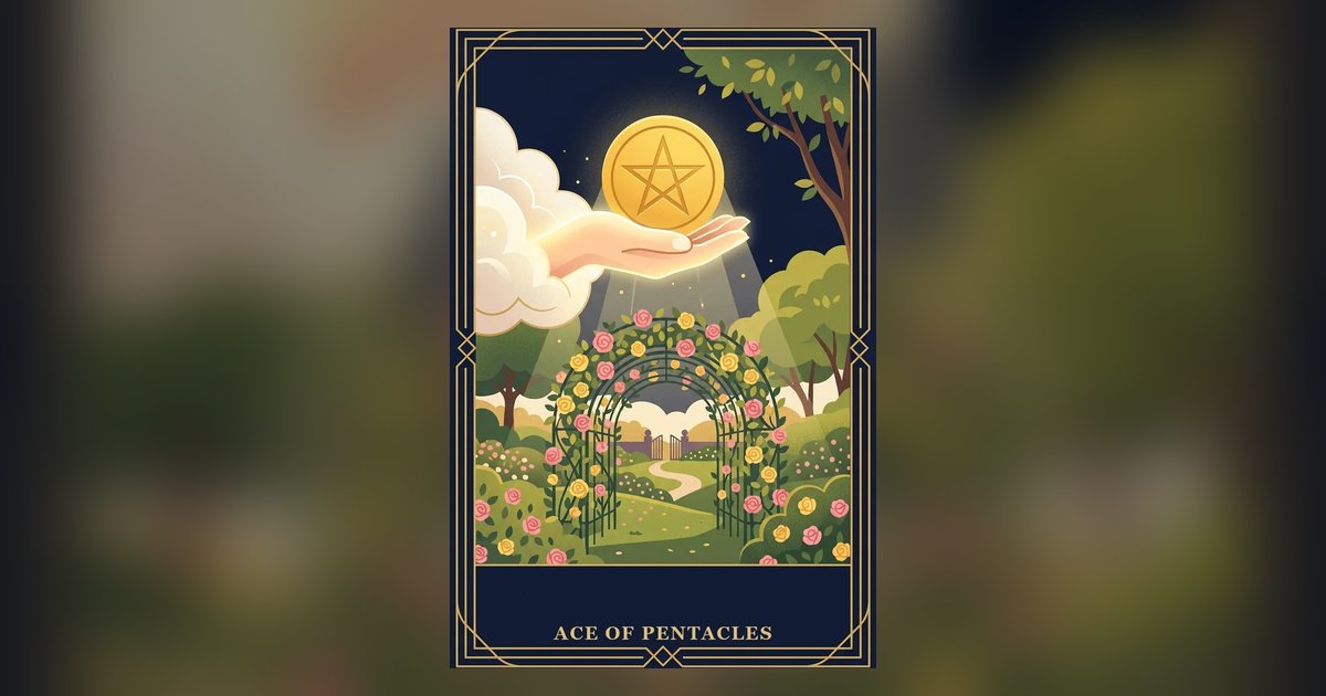 The Ace of Pentacles tarot card