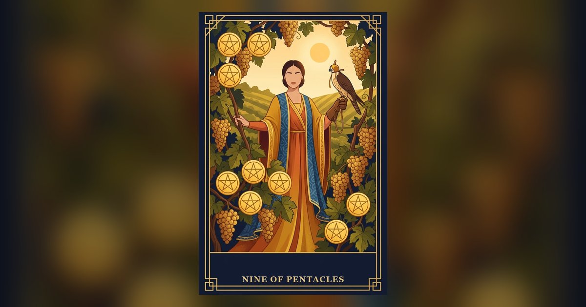 Nine of Pentacles tarot card
