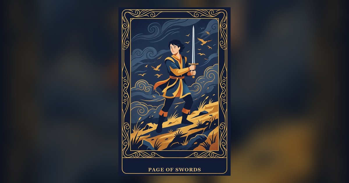 The Page of Swords tarot card