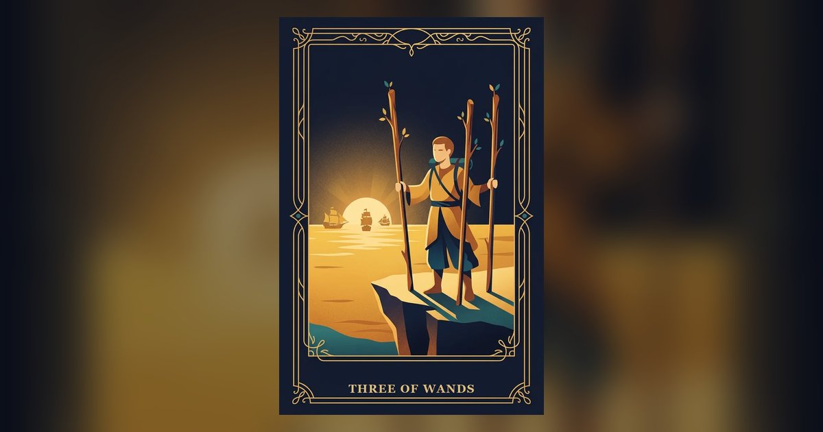Three of Wands tarot card