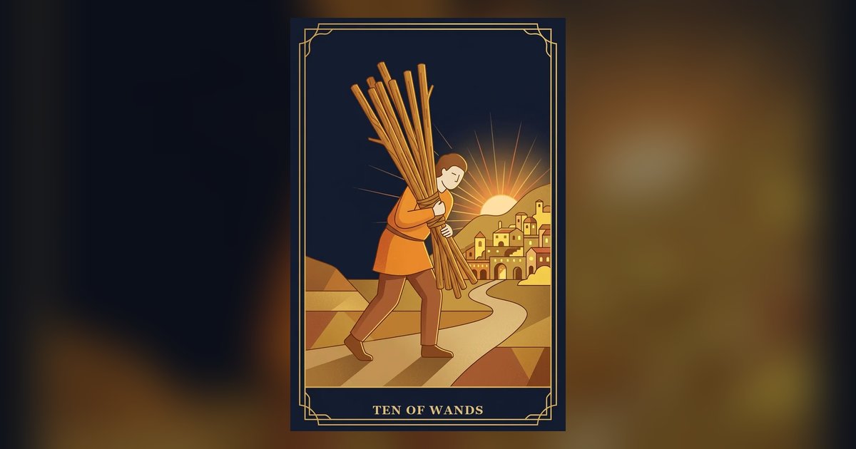 Ten of Wands tarot card